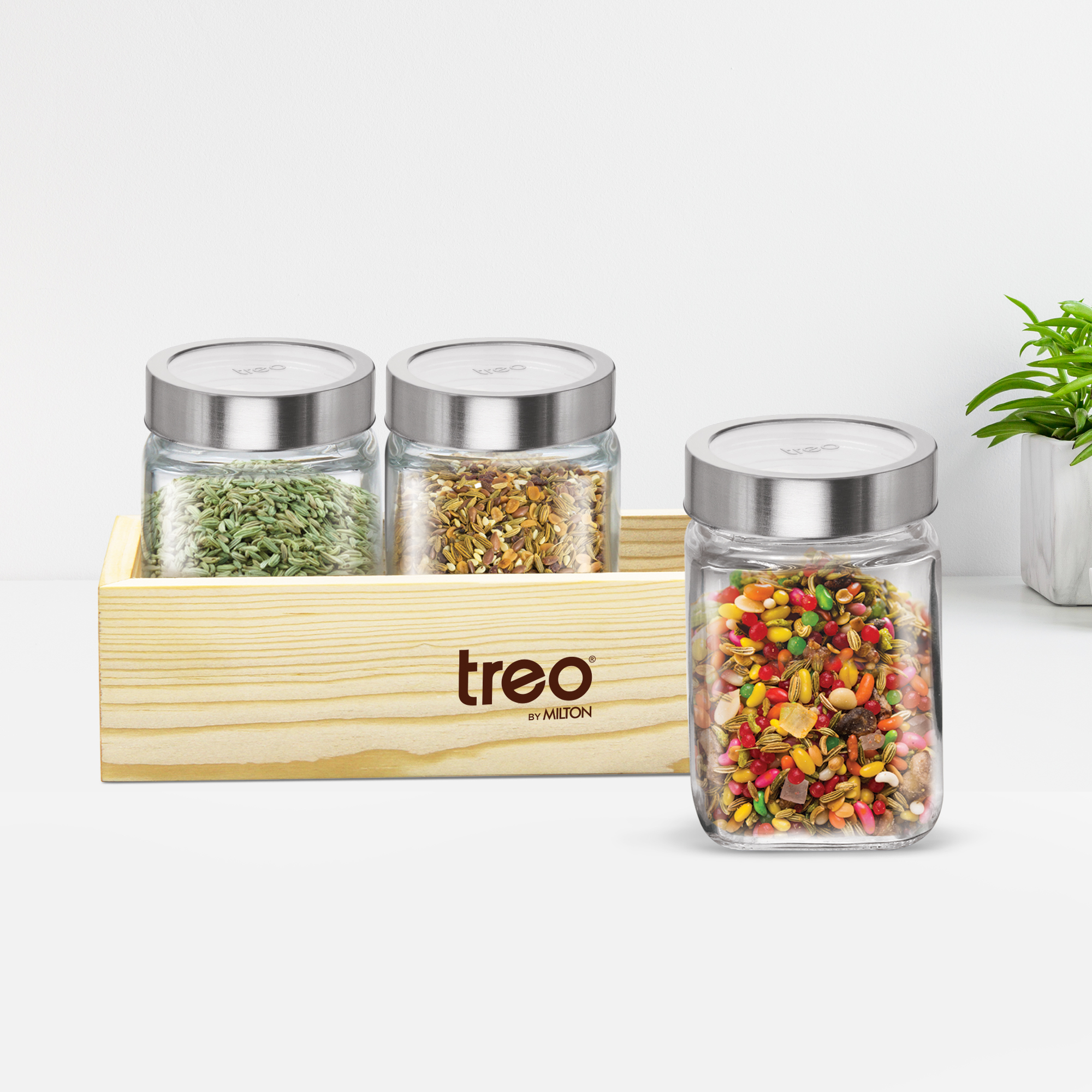 Spice Jars - Buy Glass Spice Jars Online - Treo by Milton